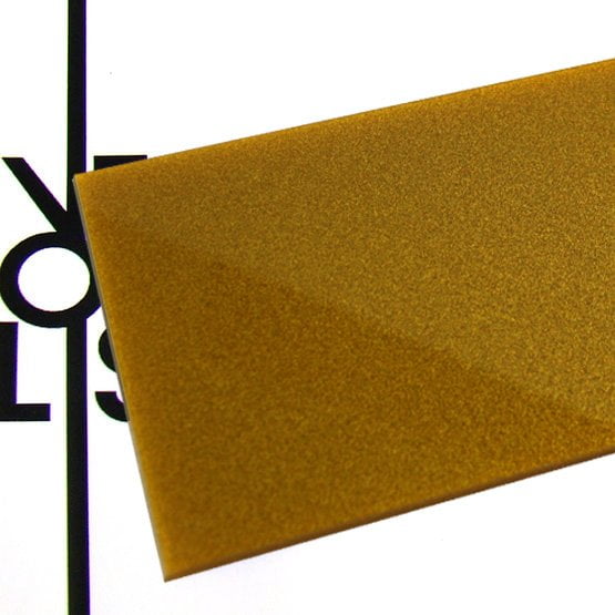 Acrylique métallisé doré en feuilles - feuilles de plexiglas