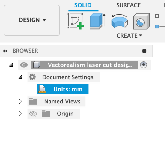 Autodesk Fusion document settings 